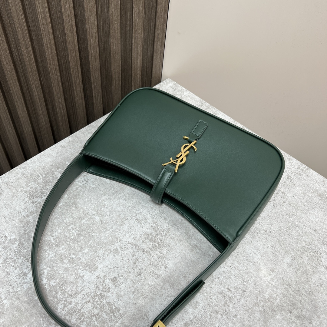 YSL LE 5 À 7 IN SMOOTH LEATHER VERT FONCE 9 X 6.3 X 2.5 INCHES - Image 6