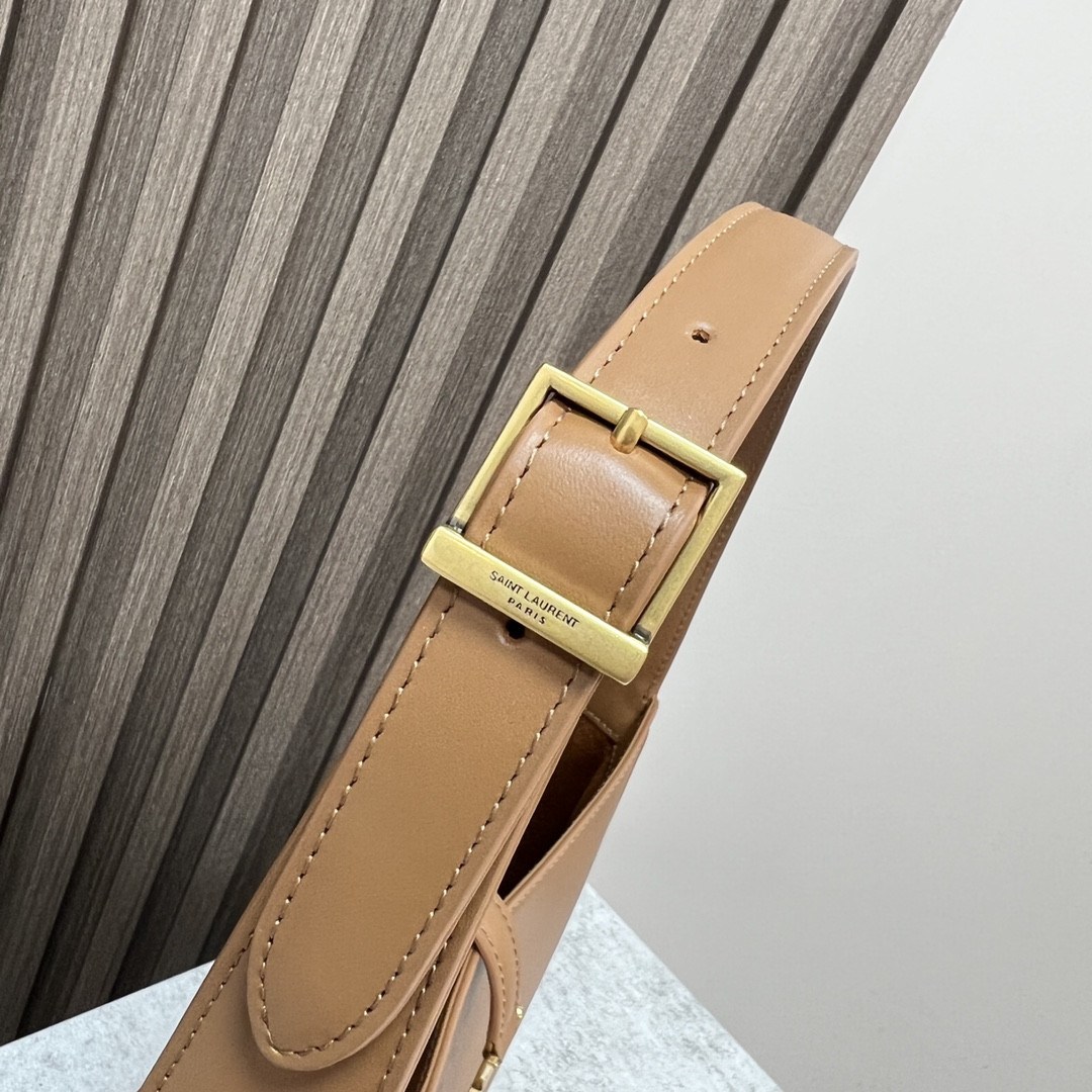 YSL LE 5 À 7 IN SMOOTH LEATHER COFFEE 9 X 6.3 X 2.5 INCHES - Image 8