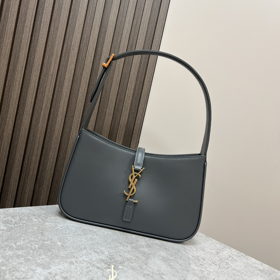 YSL LE 5 À 7 IN SMOOTH LEATHER GRAY 9 X 6.3 X 2.5 INCHES - Image 2
