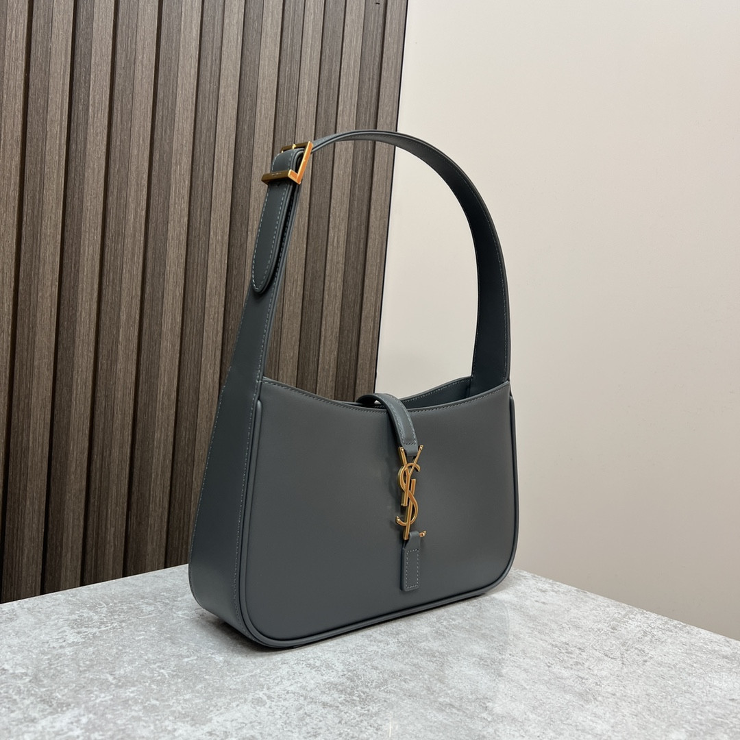 YSL LE 5 À 7 IN SMOOTH LEATHER GRAY 9 X 6.3 X 2.5 INCHES - Image 3