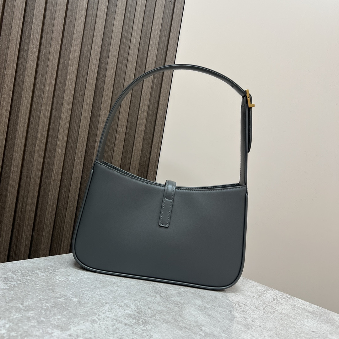 YSL LE 5 À 7 IN SMOOTH LEATHER GRAY 9 X 6.3 X 2.5 INCHES - Image 4