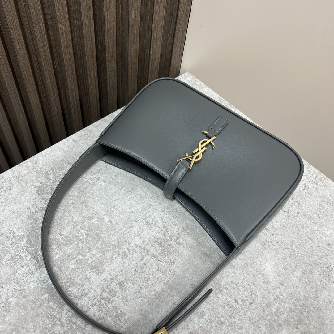 YSL LE 5 À 7 IN SMOOTH LEATHER GRAY 9 X 6.3 X 2.5 INCHES - Image 6