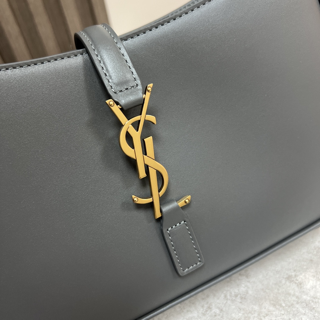YSL LE 5 À 7 IN SMOOTH LEATHER GRAY 9 X 6.3 X 2.5 INCHES - Image 7