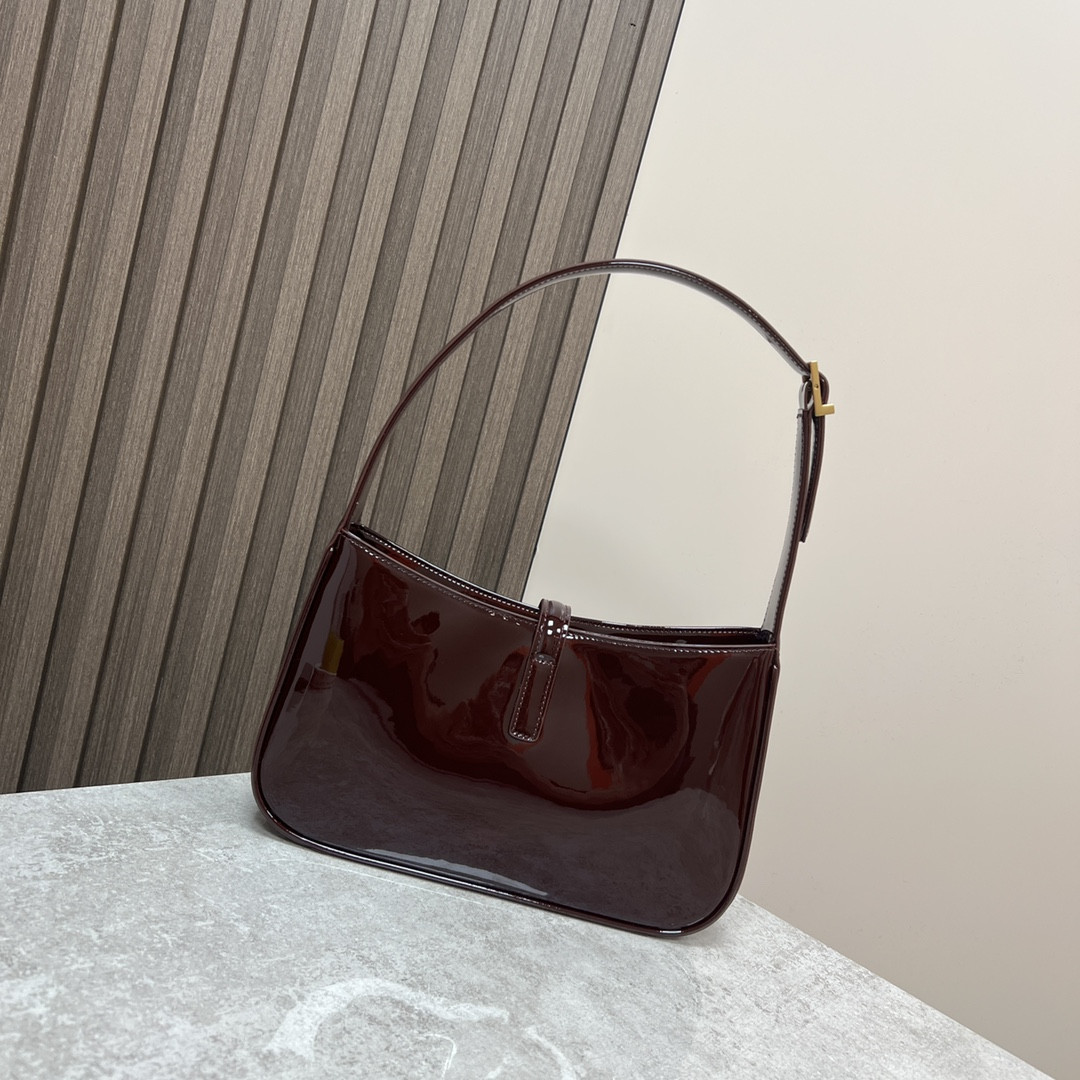 YSL LE 5 À 7 IN PATENT LEATHER RED 9 X 6.3 X 2.5 INCHES - Image 4