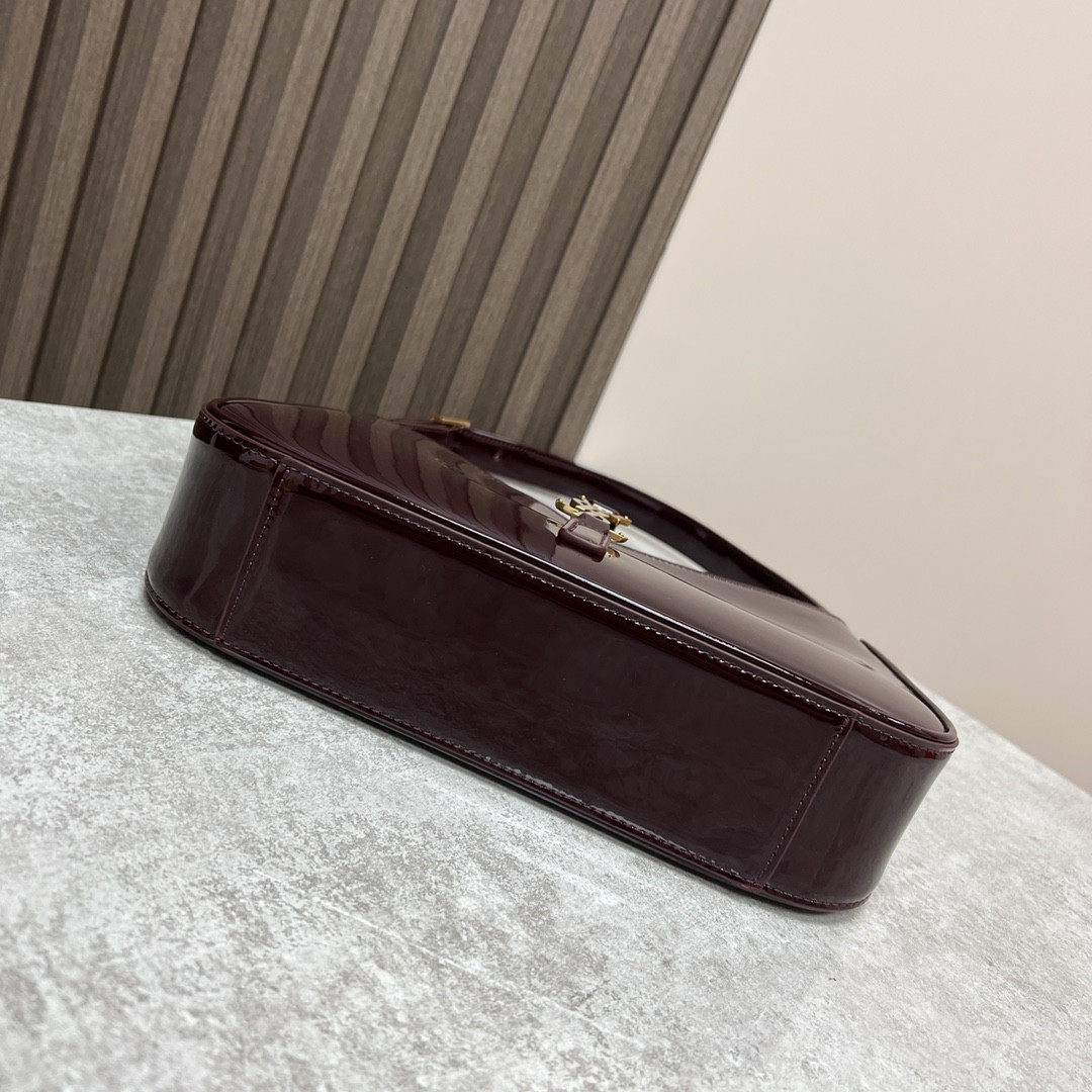 YSL LE 5 À 7 IN PATENT LEATHER RED 9 X 6.3 X 2.5 INCHES - Image 5