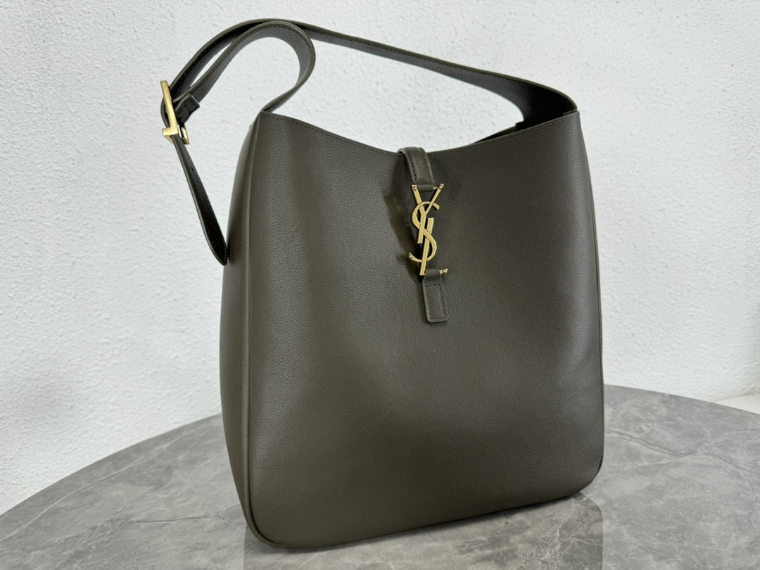 YSL LE 5 À 7 SUPPLE LARGE IN SMOOTH LEATHER LIGHT MUSK 11.8" X 11" X 4.3" - Image 2
