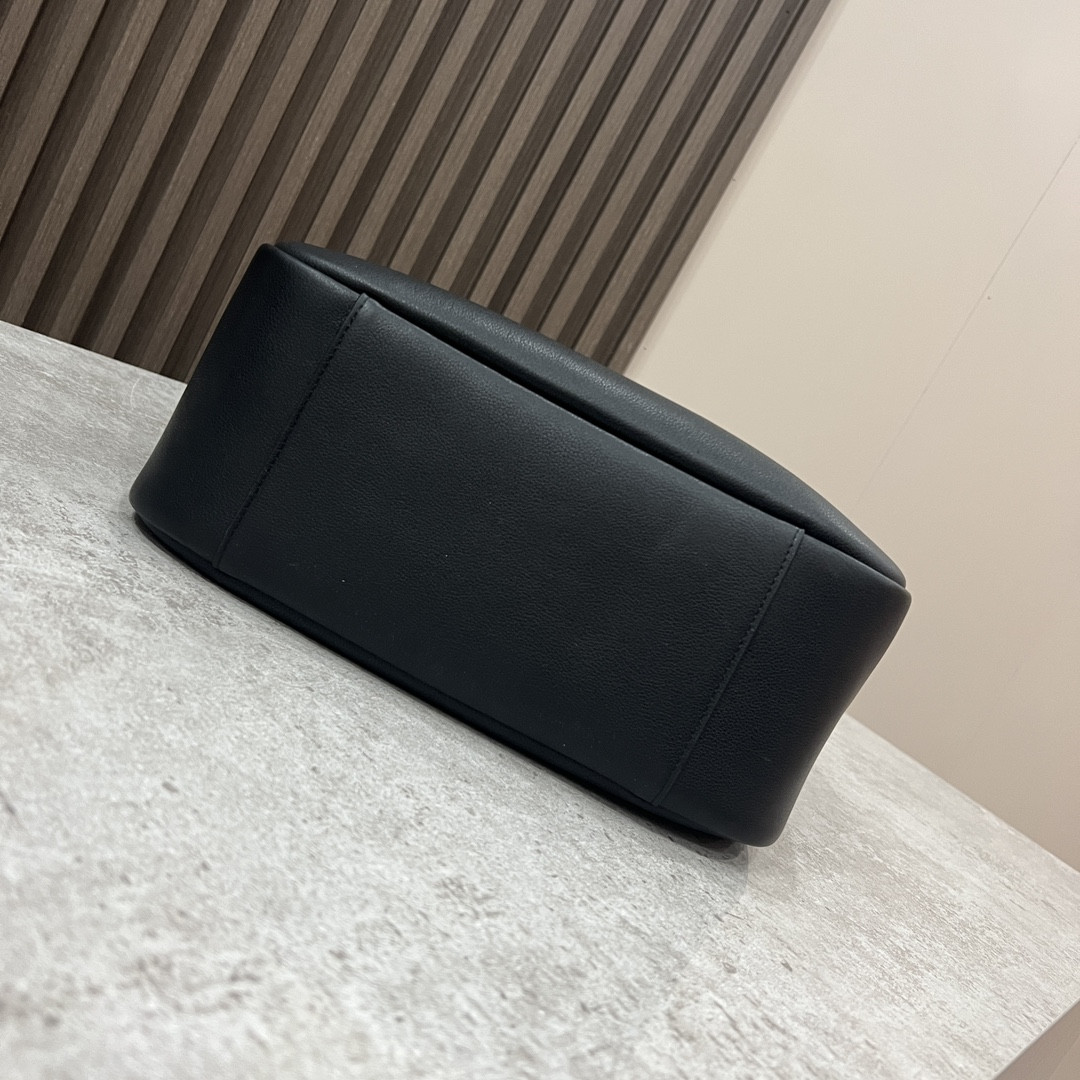 YSL LE 5 À 7 SUPPLE LARGE IN SMOOTH LEATHER BLACK 11.8" X 11" X 4.3" - Image 5