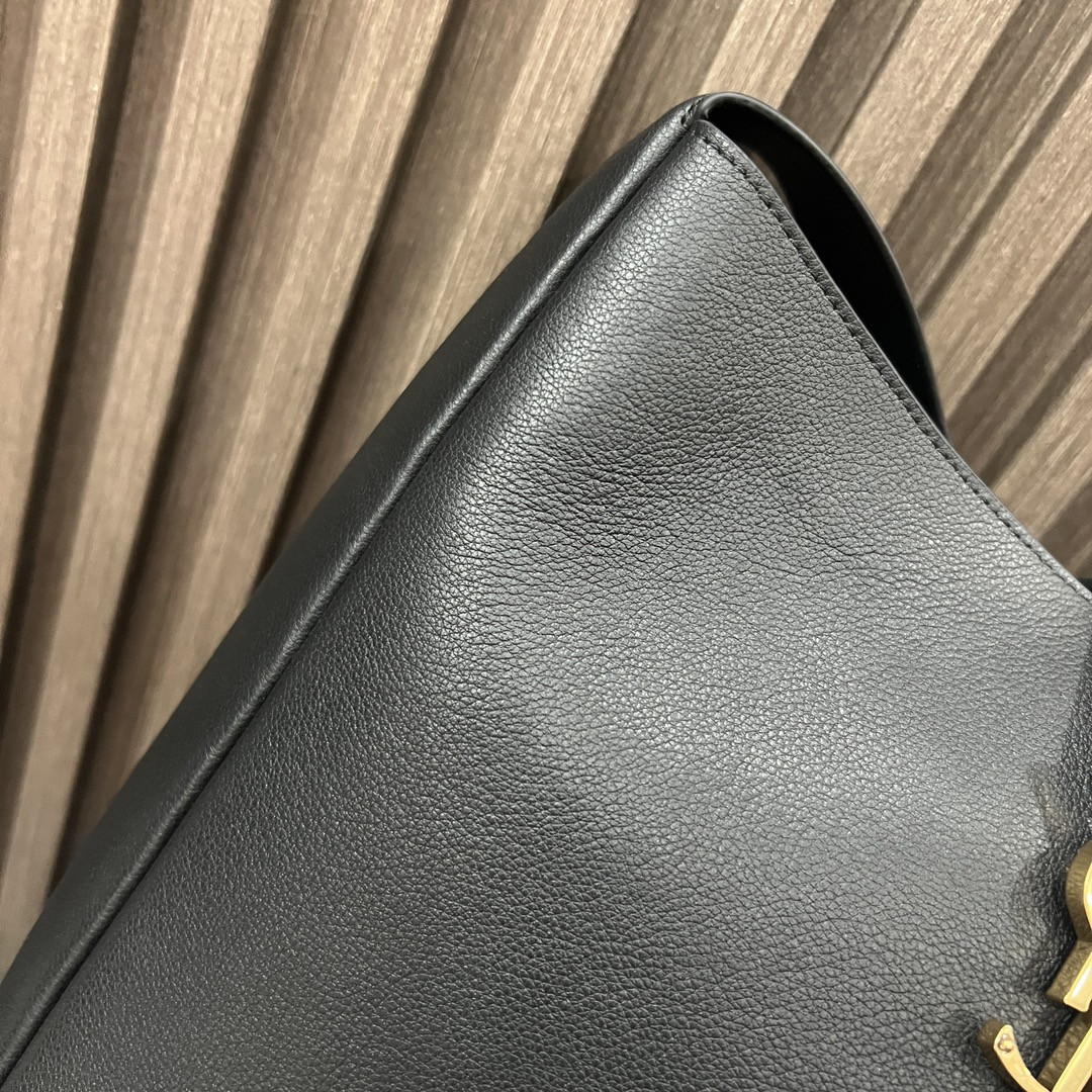 YSL LE 5 À 7 SUPPLE LARGE IN SMOOTH LEATHER BLACK 11.8" X 11" X 4.3" - Image 8