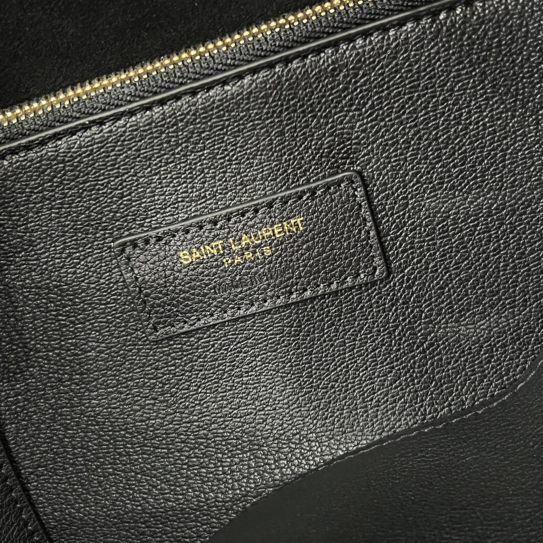 YSL LE 5 À 7 SUPPLE LARGE IN SMOOTH LEATHER BLACK 11.8" X 11" X 4.3" - Image 10