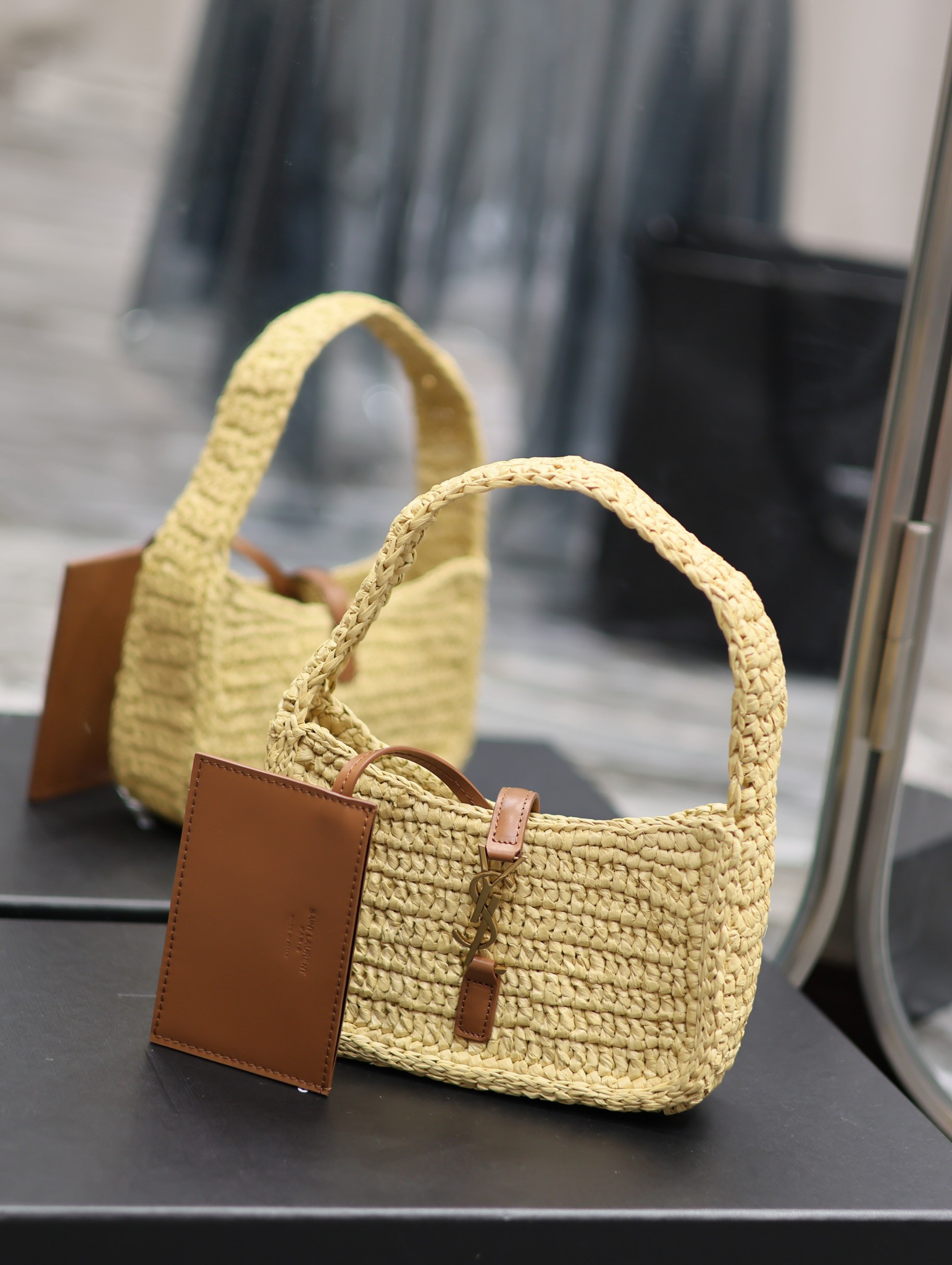 YSL LE 5 À 7 MINI IN RAFFIA Color Natural 7.5X4.5X1.8 INCHES - Image 3