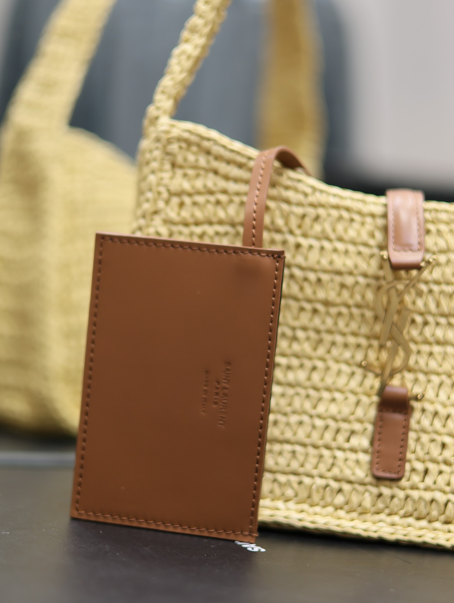 YSL LE 5 À 7 MINI IN RAFFIA Color Natural 9.06x6.30x2.56 INCHES - Image 5