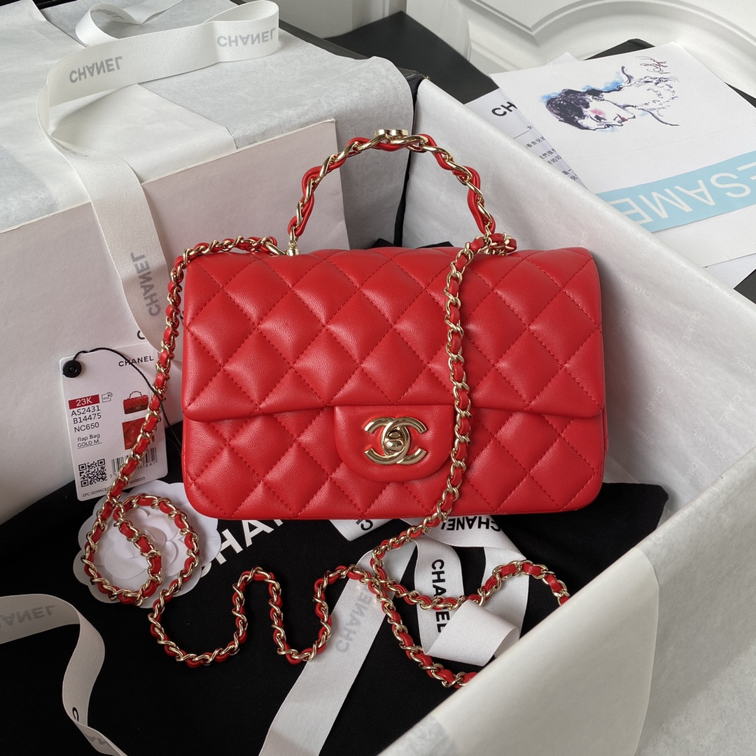 Chanel MINI CLASSIC HANDBAG WITH TOP HANDLE 12 * 20 * 6 CM #8