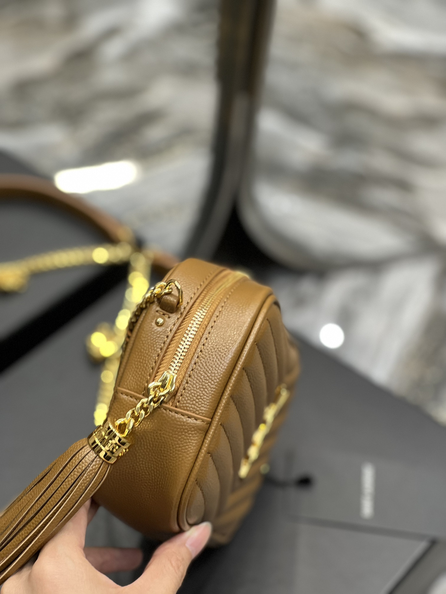 YSL MINI LOU IN QUILTED LEATHER 7.5 X 4.1 X 2 INCHES #5 - Image 8
