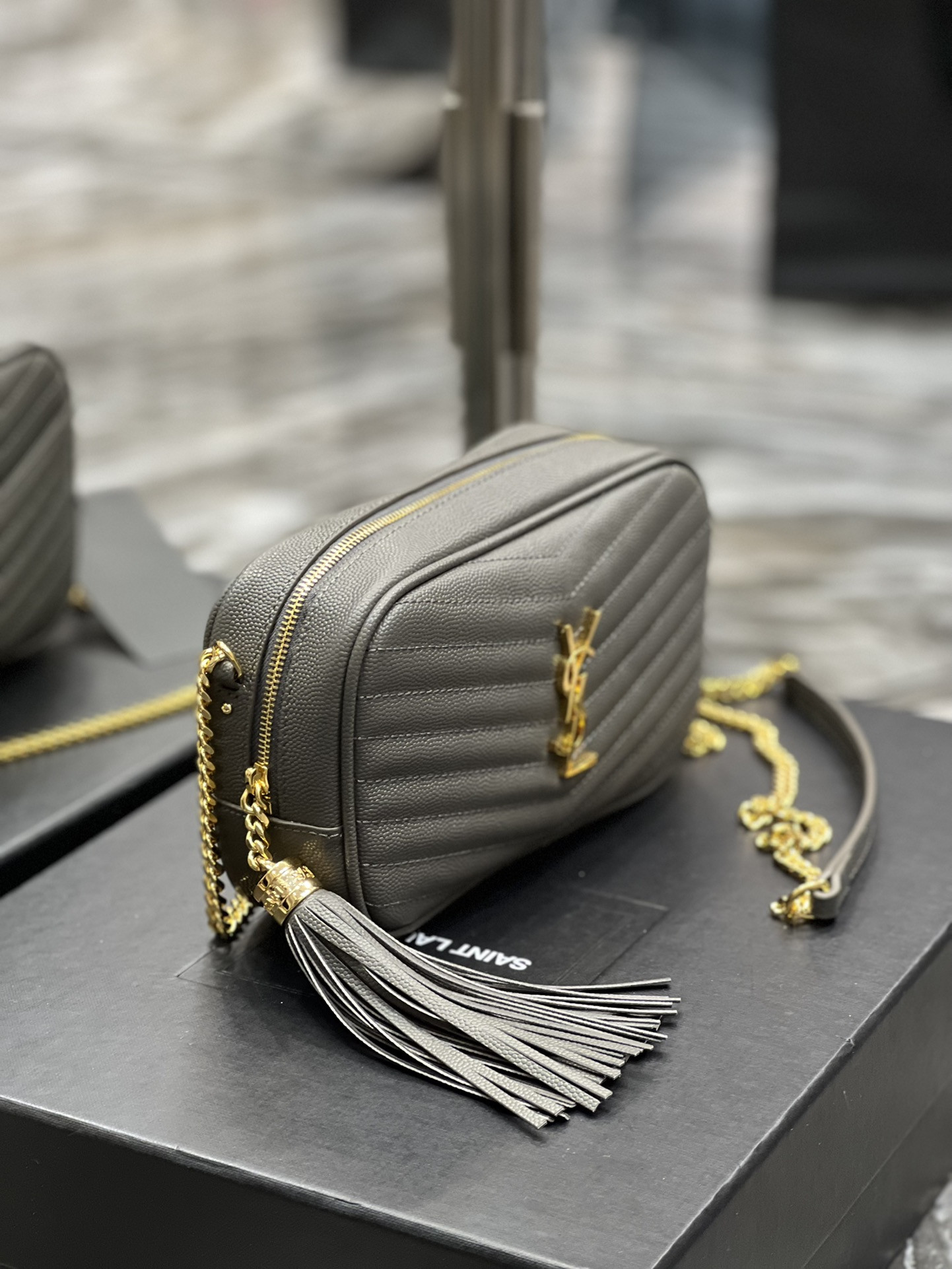 YSL MINI LOU IN QUILTED LEATHER 7.5 X 4.1 X 2 INCHES #2 - Image 5