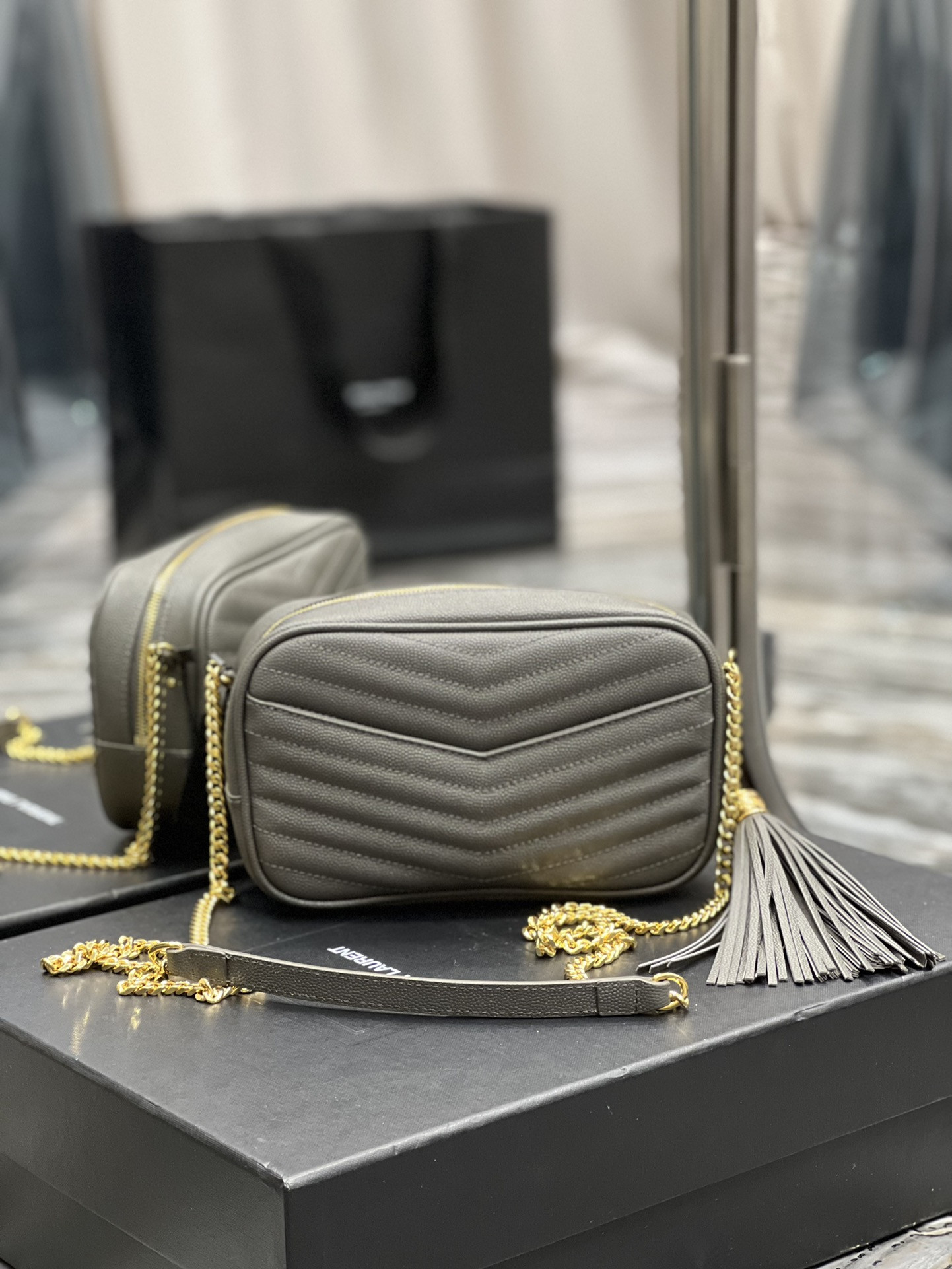 YSL MINI LOU IN QUILTED LEATHER 7.5 X 4.1 X 2 INCHES #2 - Image 6