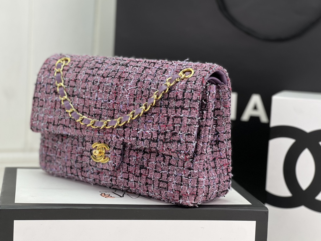 CHANEL CLASSIC 11.12 HANDBAG Tweed Gold-Tone Metal 6 * 9.9 * 2.5 in #7 - Image 3