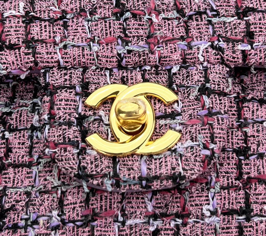 CHANEL CLASSIC 11.12 HANDBAG Tweed Gold-Tone Metal 6 * 9.9 * 2.5 in #7 - Image 5
