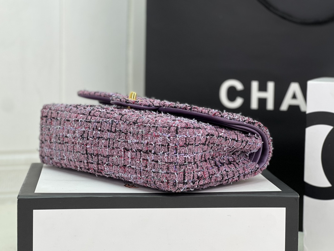 CHANEL CLASSIC 11.12 HANDBAG Tweed Gold-Tone Metal 6 * 9.9 * 2.5 in #7 - Image 6