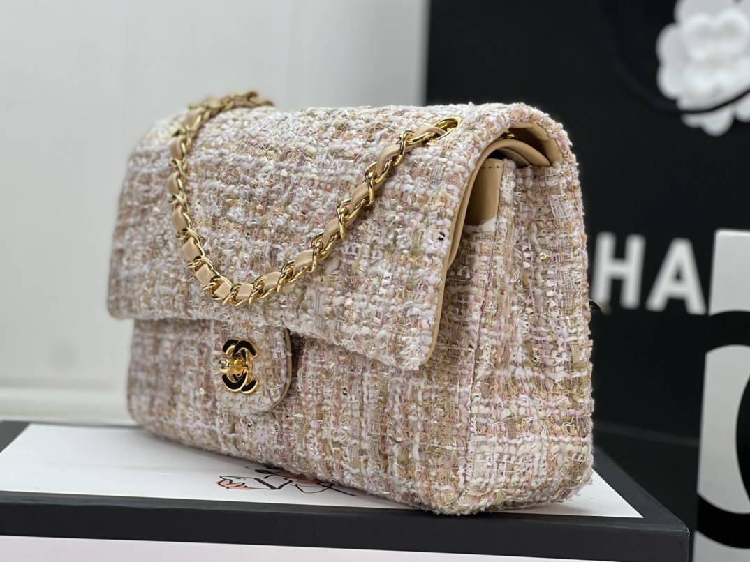 CHANEL CLASSIC 11.12 HANDBAG Tweed Gold-Tone Metal 6 * 9.9 * 2.5 in #2 - Image 3