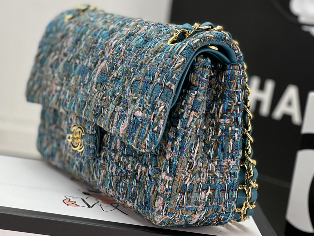 CHANEL CLASSIC 11.12 HANDBAG Tweed Gold-Tone Metal 6 * 9.9 * 2.5 in #5 - Image 3
