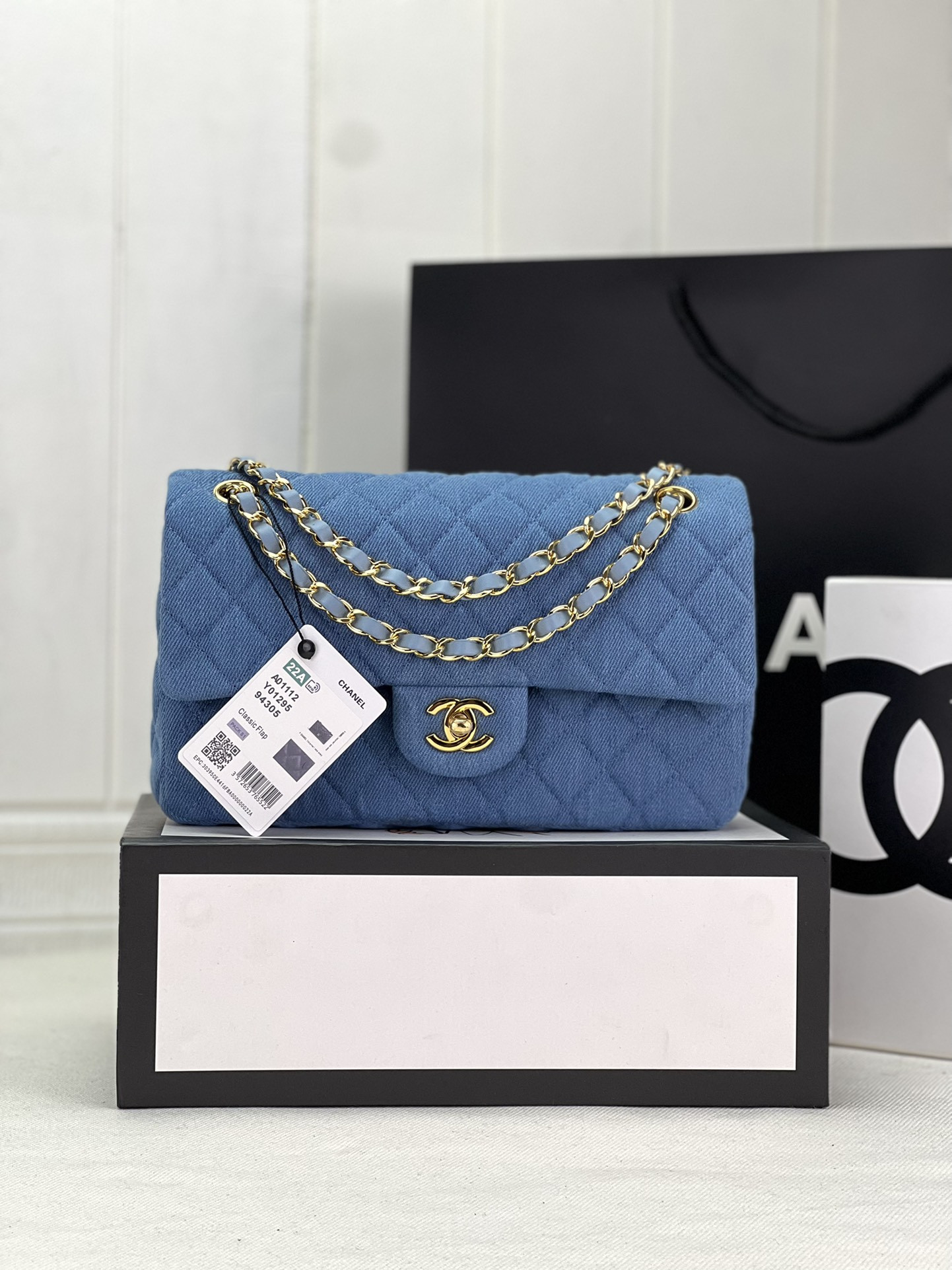 CHANEL CLASSIC 11.12 HANDBAG Tweed Gold-Tone Metal 6 * 9.9 * 2.5 in #3