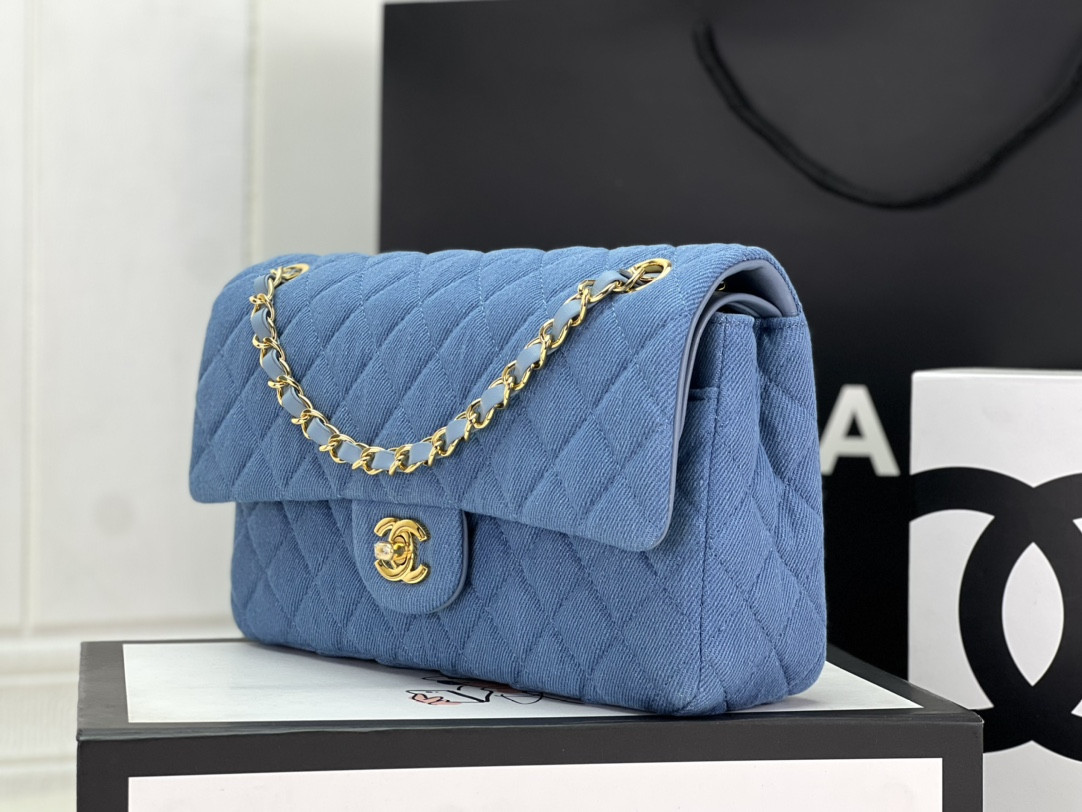 CHANEL CLASSIC 11.12 HANDBAG Tweed Gold-Tone Metal 6 * 9.9 * 2.5 in #3 - Image 3