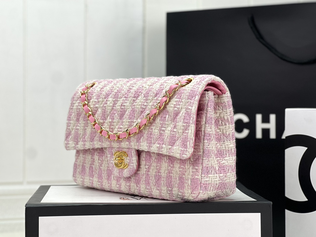 CHANEL CLASSIC 11.12 HANDBAG Tweed Gold-Tone Metal 6 * 9.9 * 2.5 in #12 - Image 3