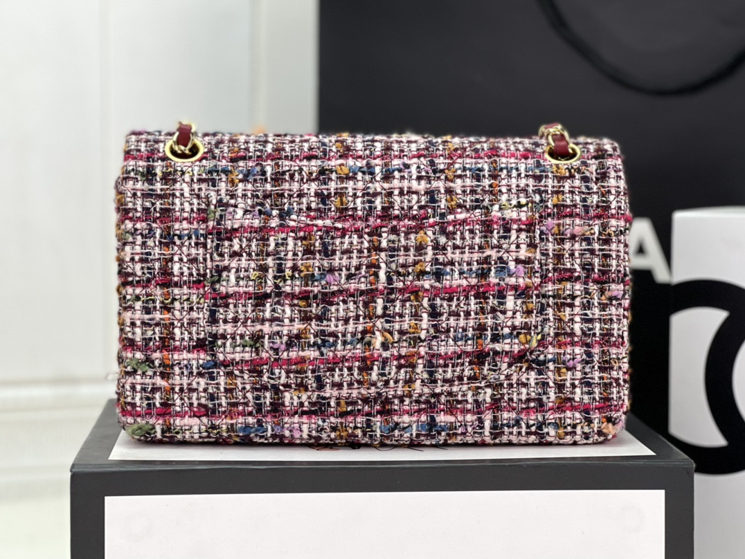 CHANEL CLASSIC 11.12 HANDBAG Tweed Gold-Tone Metal 6 * 9.9 * 2.5 in #16 - Image 4