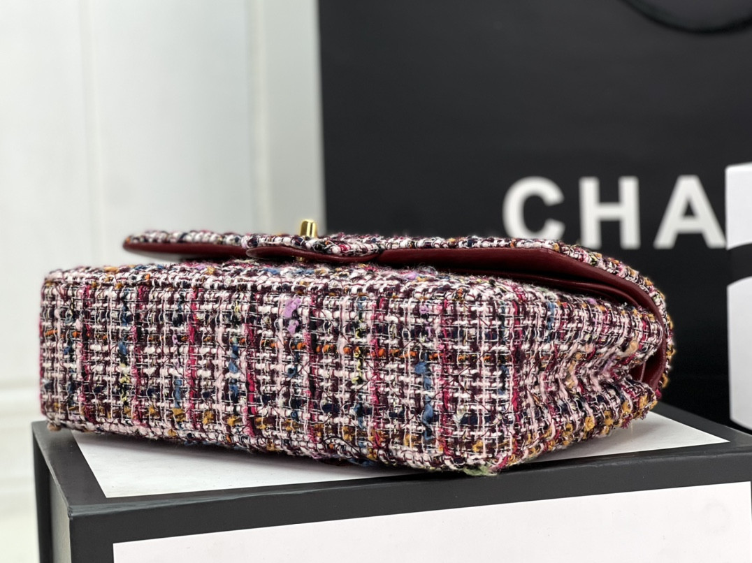 CHANEL CLASSIC 11.12 HANDBAG Tweed Gold-Tone Metal 6 * 9.9 * 2.5 in #16 - Image 6