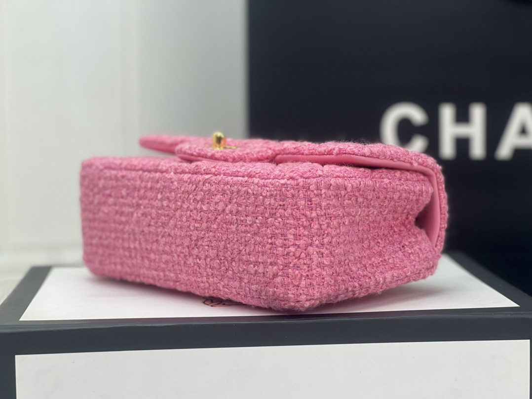 CHANEL MINI CLASSIC 11.12 HANDBAG Tweed Gold-Tone Metal 4.7 * 7.8 * 2.3 in #3 - Image 6