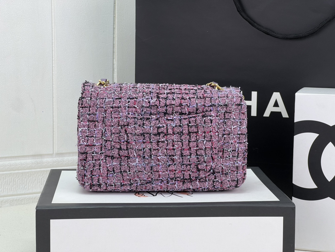 CHANEL MINI CLASSIC 11.12 HANDBAG Tweed Gold-Tone Metal 4.7 * 7.8 * 2.3 in #13 - Image 4