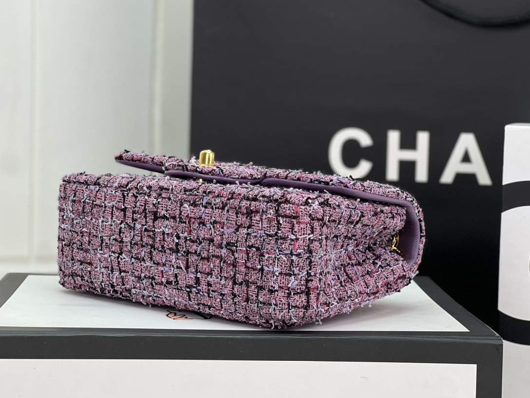 CHANEL MINI CLASSIC 11.12 HANDBAG Tweed Gold-Tone Metal 4.7 * 7.8 * 2.3 in #13 - Image 6