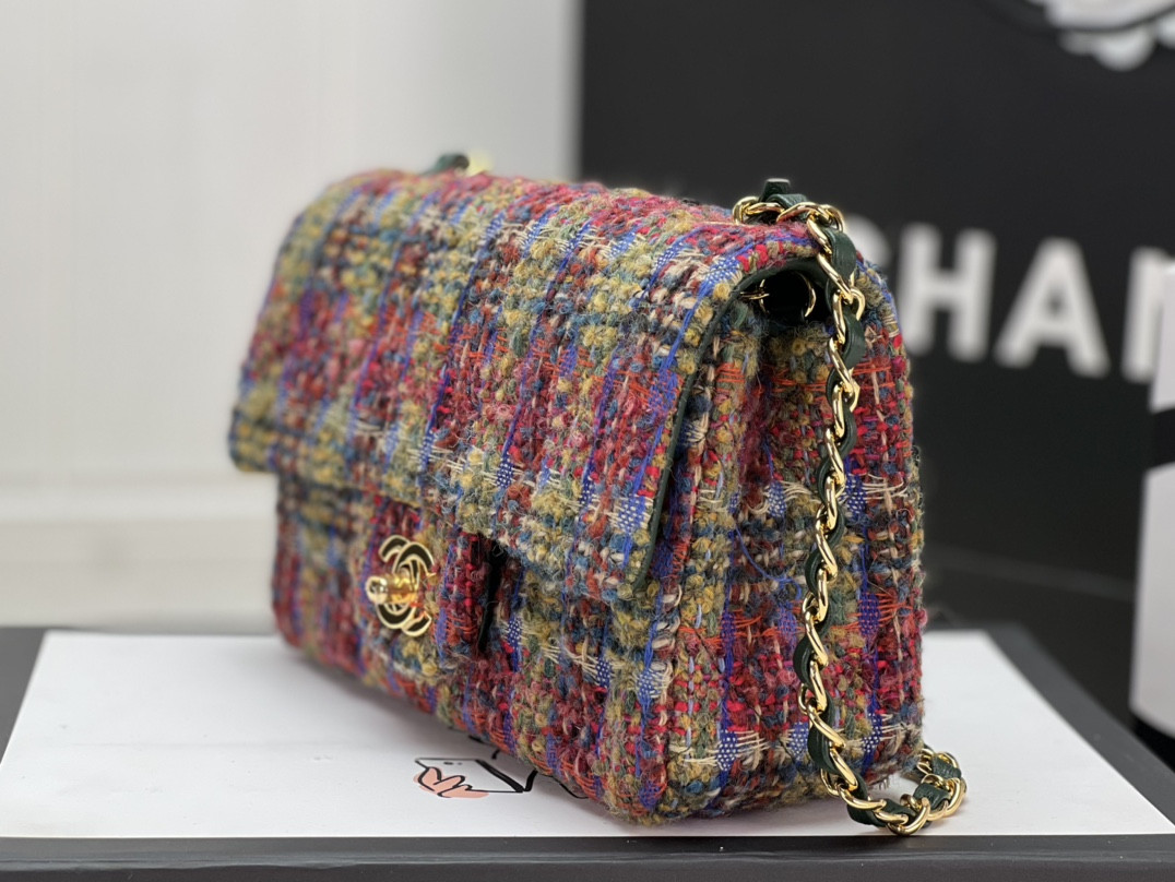 CHANEL MINI CLASSIC 11.12 HANDBAG Tweed Gold-Tone Metal 4.7 * 7.8 * 2.3 in #5 - Image 3