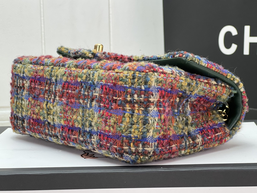 CHANEL MINI CLASSIC 11.12 HANDBAG Tweed Gold-Tone Metal 4.7 * 7.8 * 2.3 in #5 - Image 6