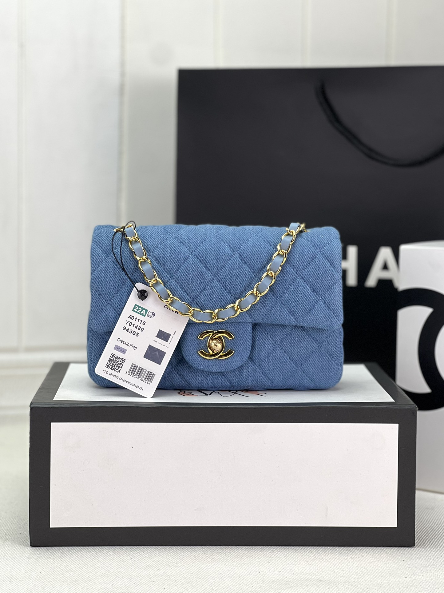 CHANEL MINI CLASSIC 11.12 HANDBAG Tweed Gold-Tone Metal 4.7 * 7.8 * 2.3 in #2 - Image 2
