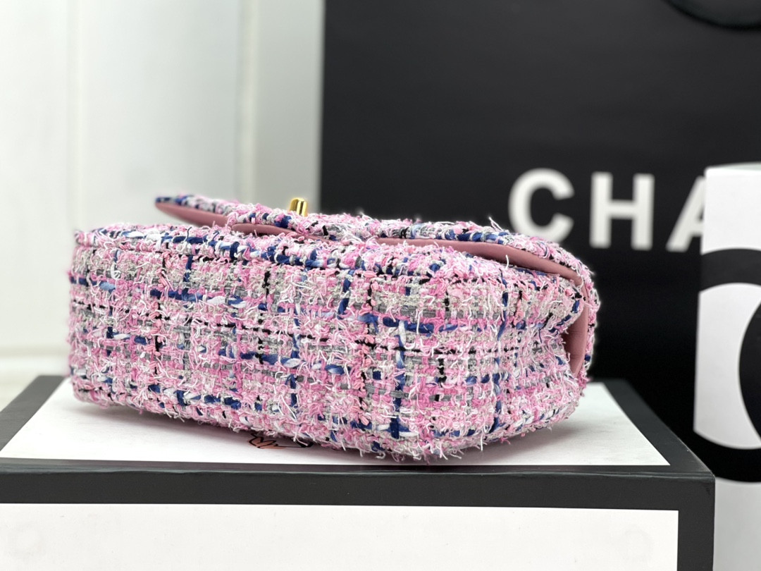 CHANEL MINI CLASSIC 11.12 HANDBAG Tweed Gold-Tone Metal 4.7 * 7.8 * 2.3 in #9 - Image 6