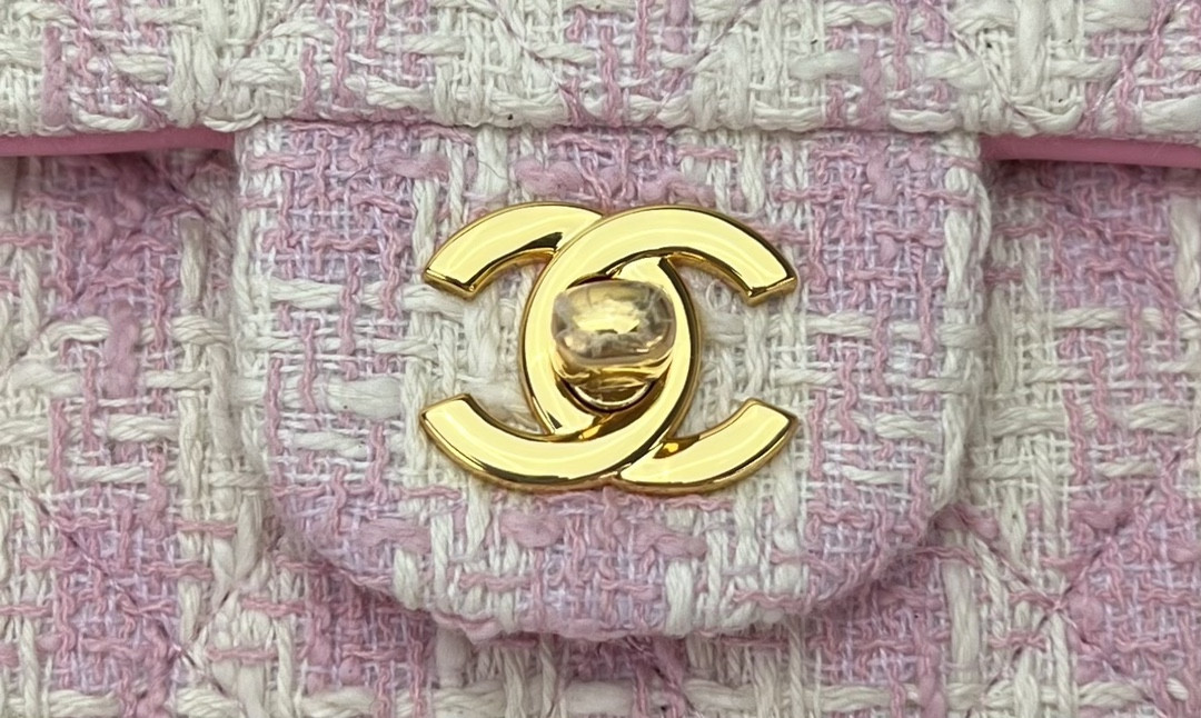 CHANEL MINI CLASSIC 11.12 HANDBAG Tweed Gold-Tone Metal 4.7 * 7.8 * 2.3 in #15 - Image 5