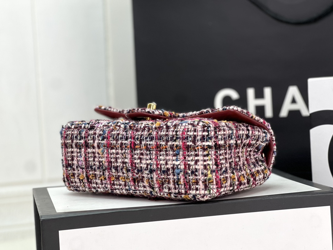 CHANEL MINI CLASSIC 11.12 HANDBAG Tweed Gold-Tone Metal 4.7 * 7.8 * 2.3 in #8 - Image 6