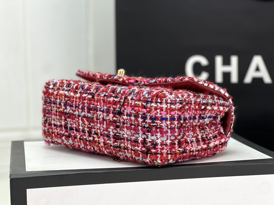 CHANEL MINI CLASSIC 11.12 HANDBAG Tweed Gold-Tone Metal 4.7 * 7.8 * 2.3 in #14 - Image 6