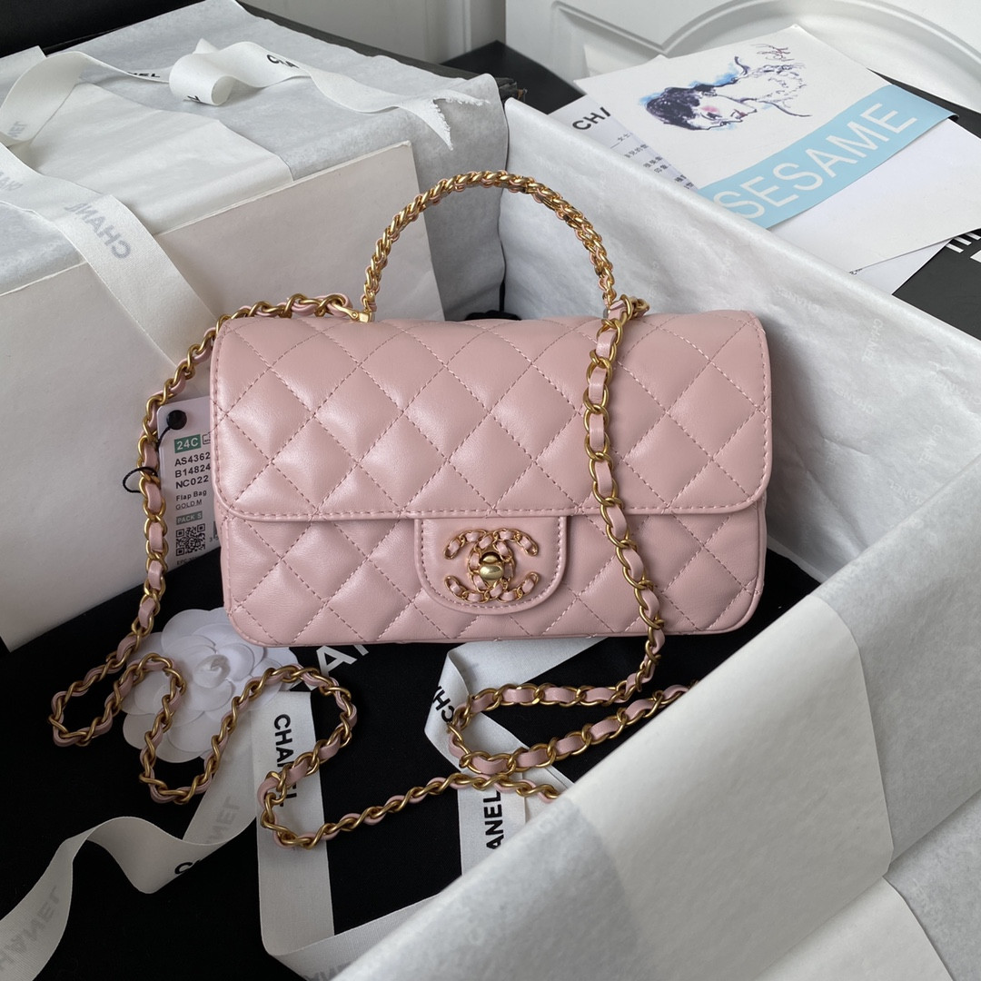 Chanel MINI CLASSIC HANDBAG WITH TOP HANDLE 12 * 20 * 6 CM #3