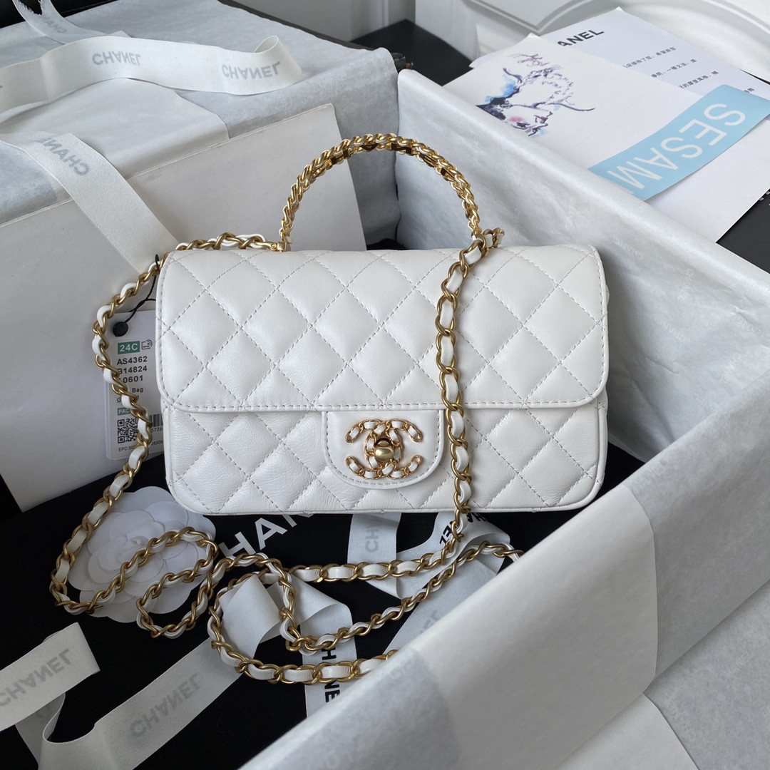 Chanel MINI CLASSIC HANDBAG WITH TOP HANDLE 12 * 20 * 6 CM #4