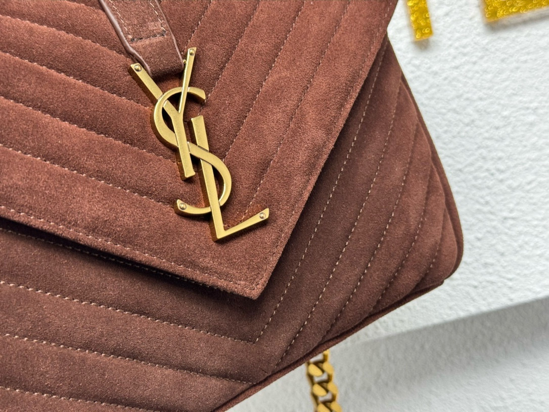 YSL LOULOU QUILTED SUEDE 23x17x9cm #2 - Image 7