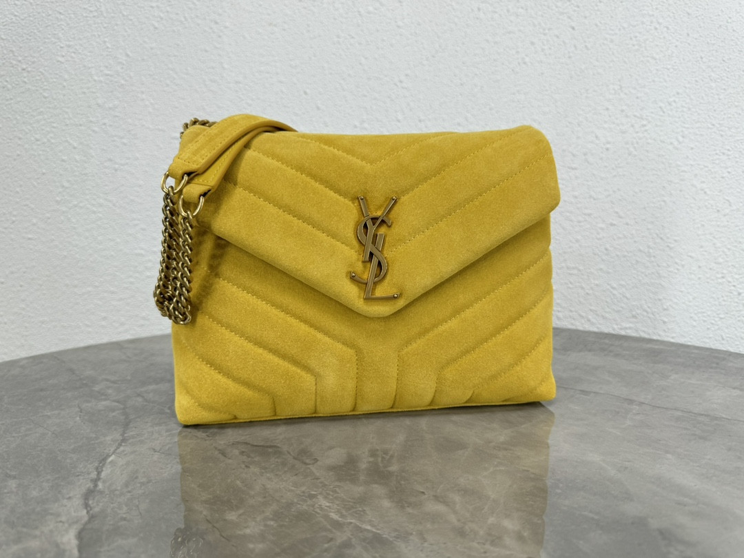 YSL LOULOU QUILTED SUEDE 23x17x9cm #3 - Image 2