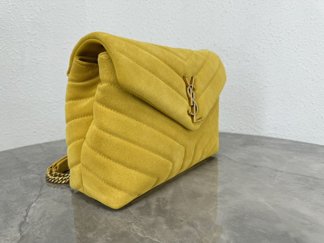 YSL LOULOU QUILTED SUEDE 23x17x9cm #3 - Image 3
