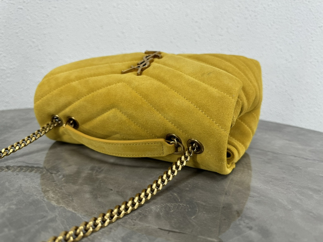 YSL LOULOU QUILTED SUEDE 23x17x9cm #3 - Image 5