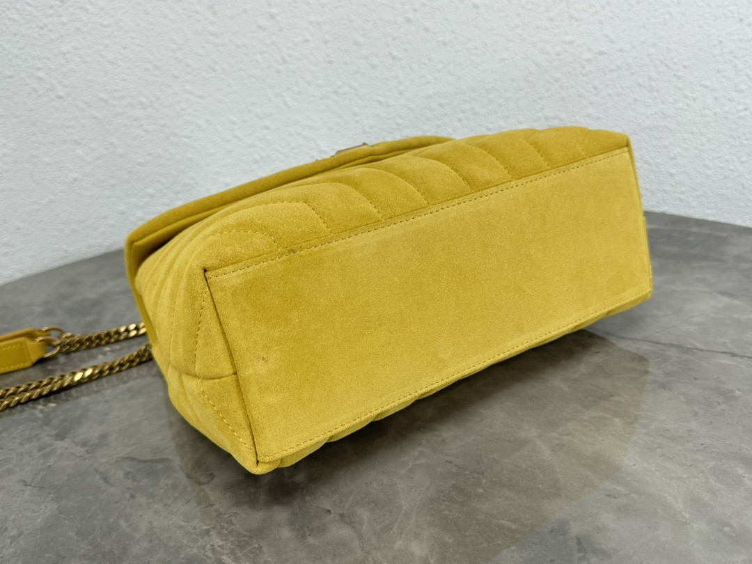 YSL LOULOU QUILTED SUEDE 23x17x9cm #3 - Image 6