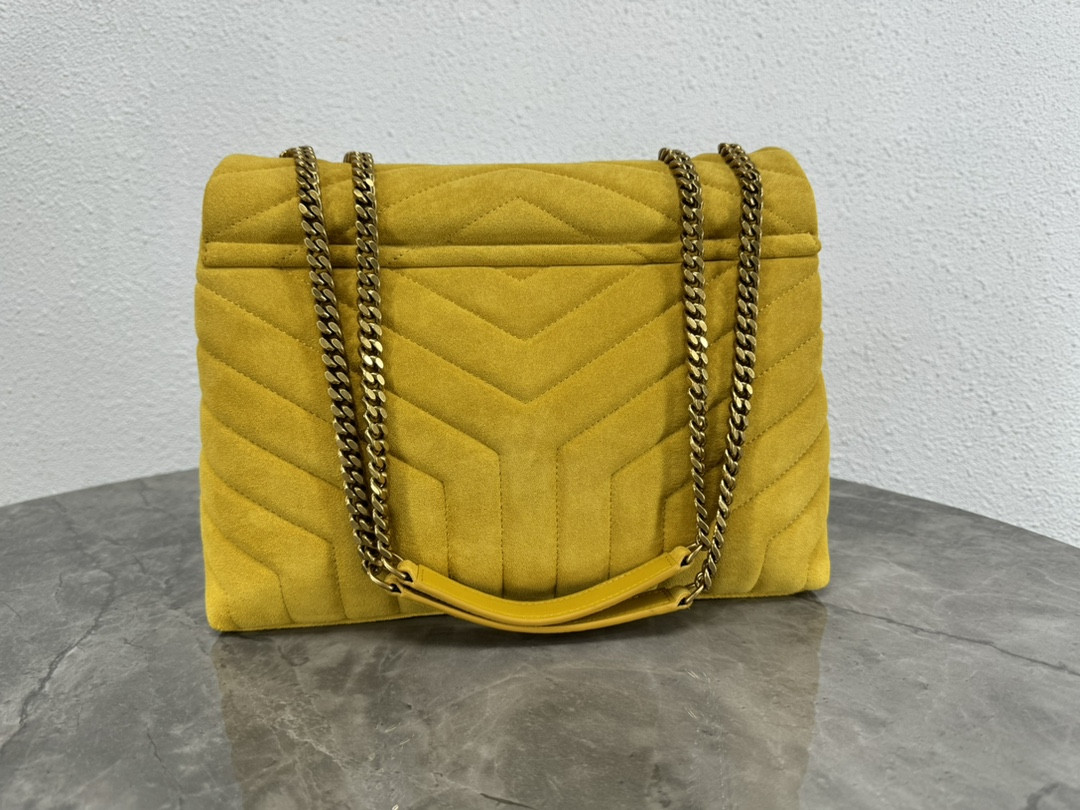 YSL LOULOU QUILTED SUEDE 23x17x9cm #5 - Image 4