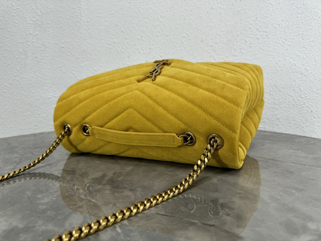 YSL LOULOU QUILTED SUEDE 23x17x9cm #5 - Image 5