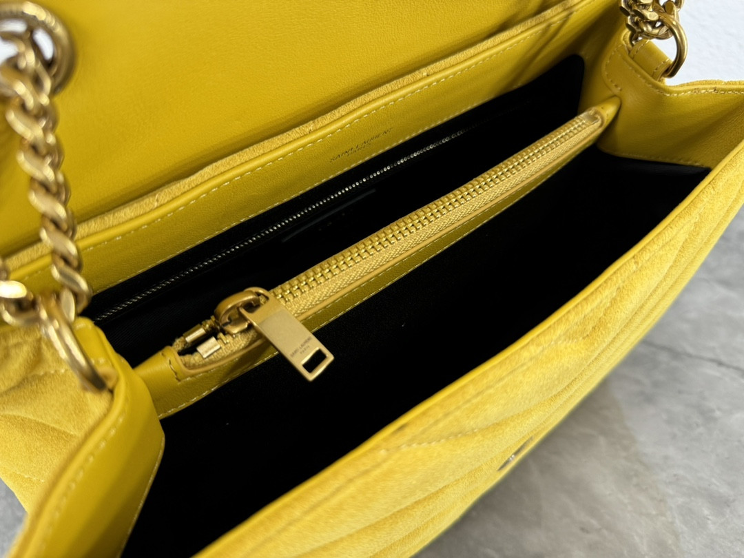 YSL LOULOU QUILTED SUEDE 23x17x9cm #5 - Image 9