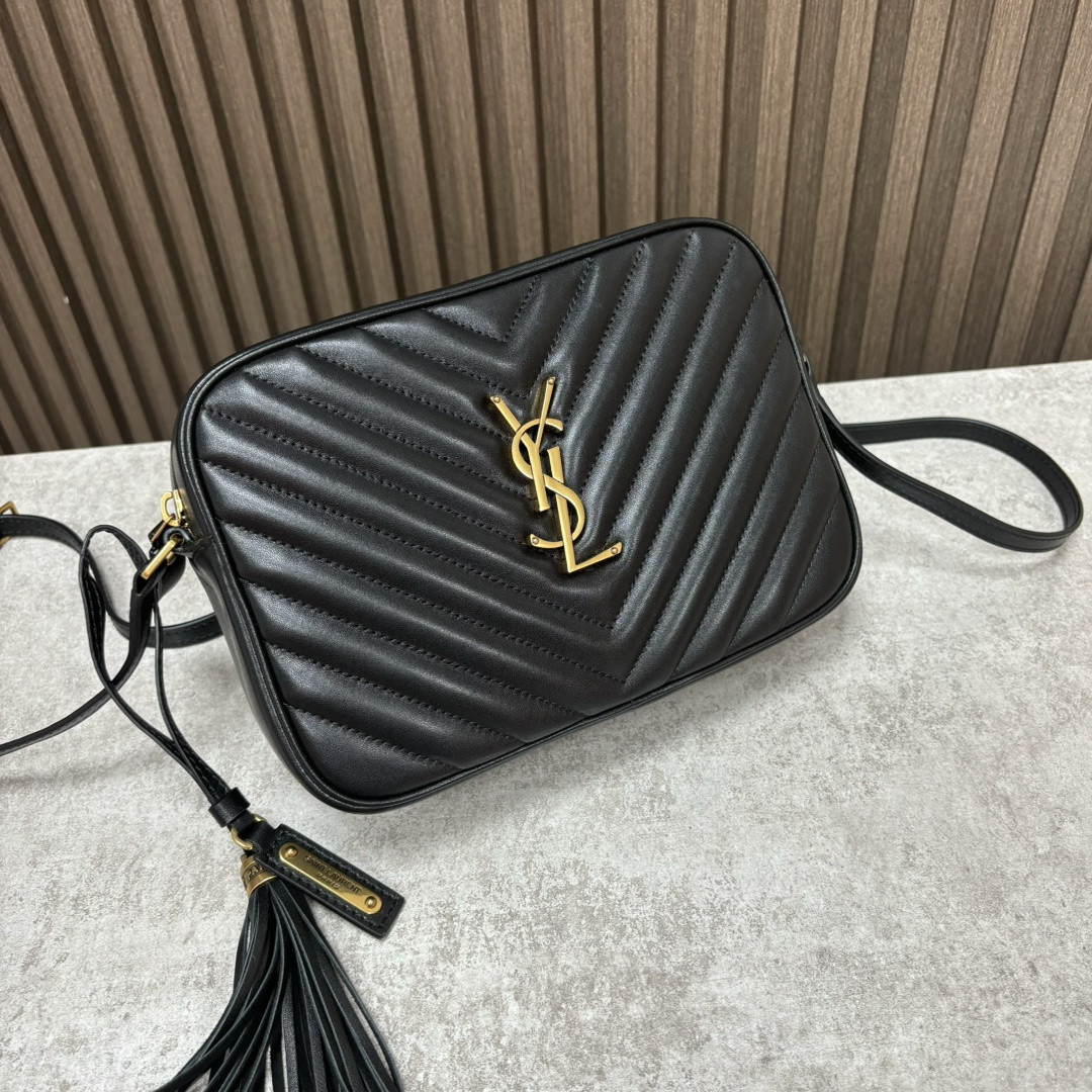 YSL LOU camera bag in quilted leather 23x16x6cm #5 - Image 4
